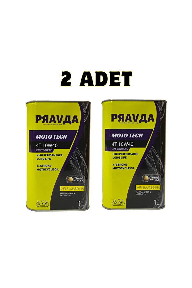 4T 10w40 Yarı Sentetik Motosiklet Yağı 2 Adet