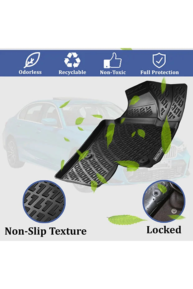 Monlion Araba Paspas BMW 3 Serisi G20 2019-2025 | Kokusuz Kaymaz |3D Lazer 