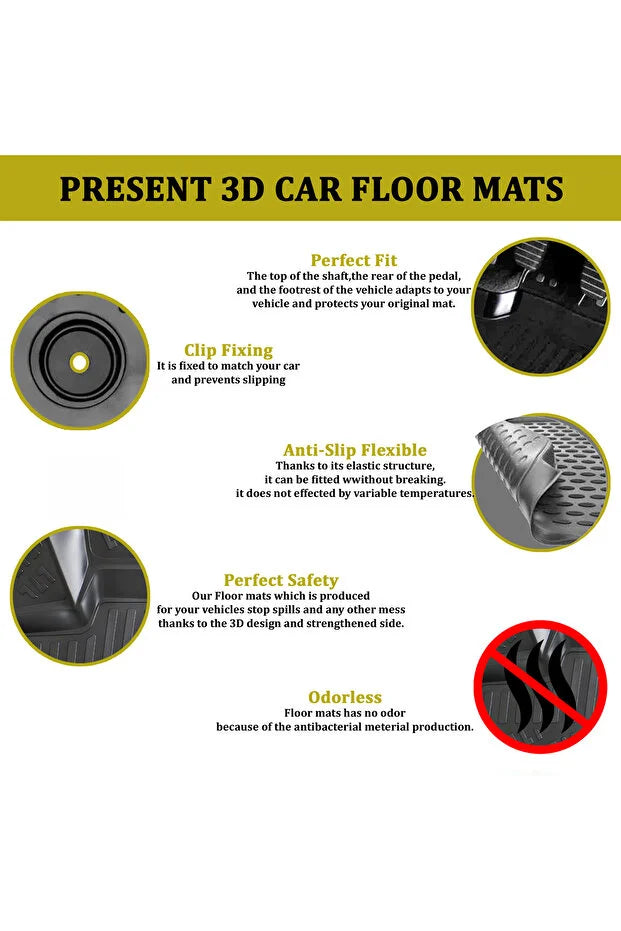 Monlion Paspasları,Ford Courier 2014-2023 3D Lazer Ölçülü 
