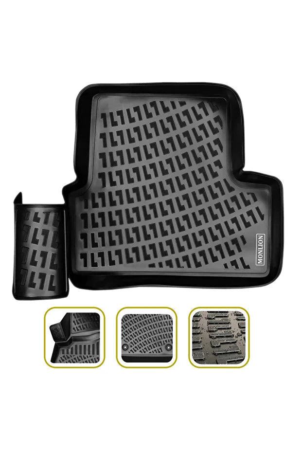 Monlion Paspasları,Ford Courier 2014-2023 3D Lazer Ölçülü Kokusuz Kaymaz