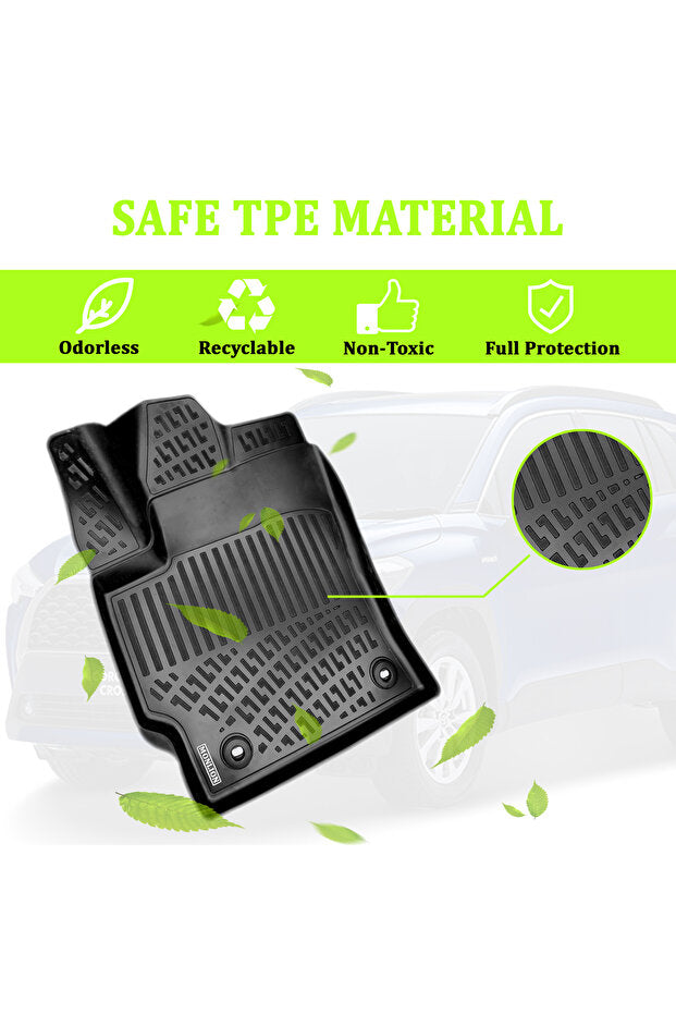 Monlion Toyota Corolla Cross 2020-2024 Uyumlu  Paspasları Ön ve Arka 2 Sıralı