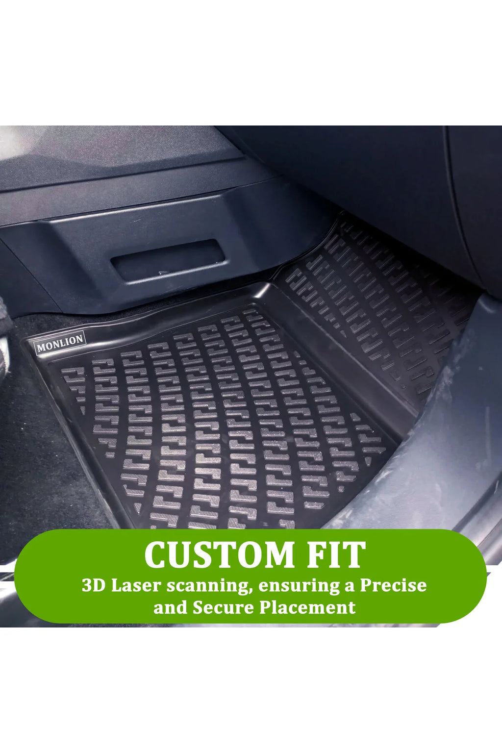 Monlion Paspasları,Citroen Berlingo 2008-2018 için 3D Lazer Ölçülü  Kokusuz Kaymaz (Ön ve Arka) Siyah