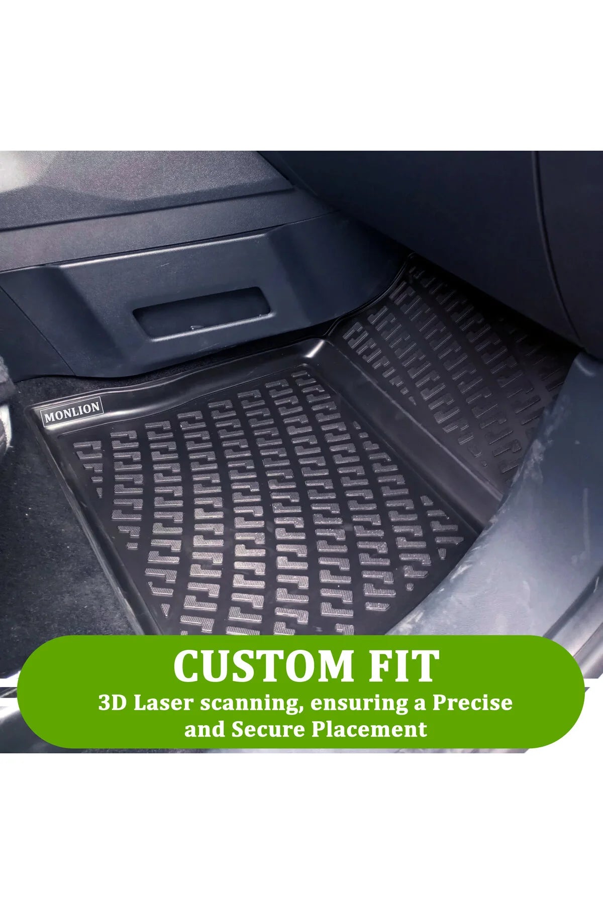 Monlion Paspasları,Citroen Berlingo 2008-2018 için 3D Lazer Ölçülü  Kokusuz Kaymaz (Ön ve Arka) Siyah